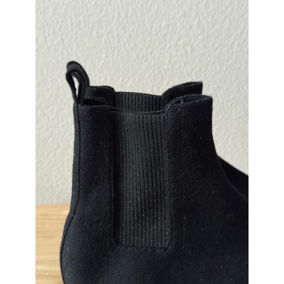 ✨SOLD✨Vivaia Women’s Rachel Black Square Toe Slip On Wool Ankle Boots US 9 - Picture 13 of 16